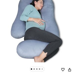 Gray U-Shaped Maternity/Body Pillow
